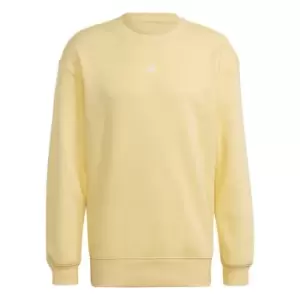 Image of adidas Essentials FeelVivid Cotton Fleece Drop Shoulder S - Yellow