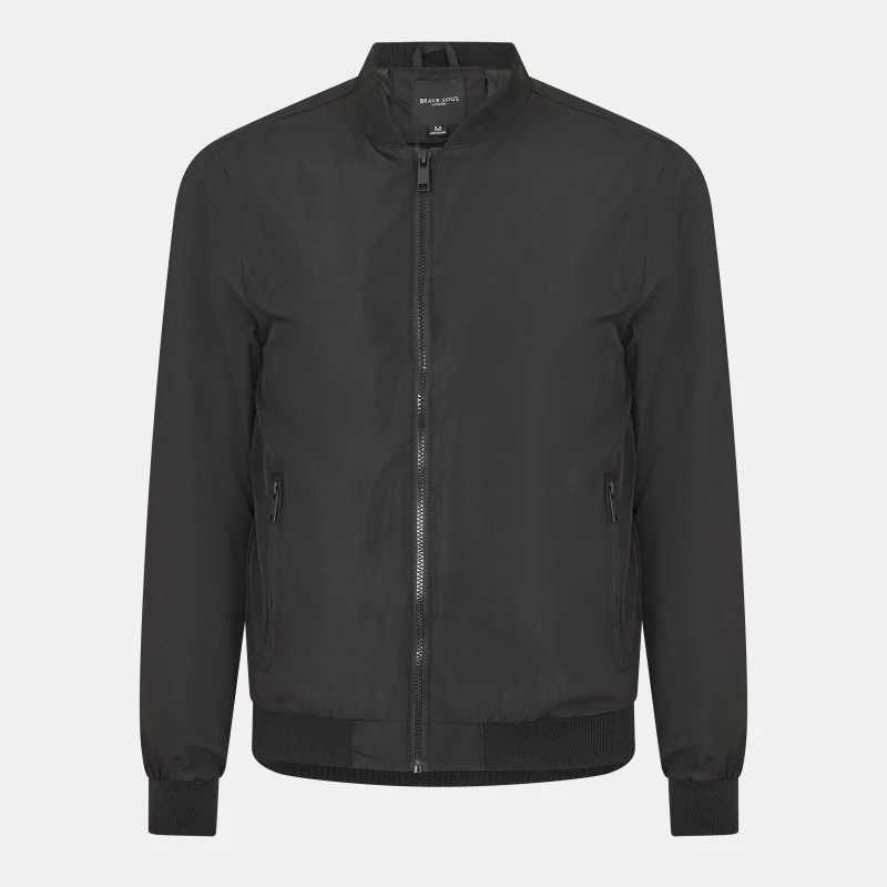 Image of Brave Soul Brave Soul Men Bomber Jacket in Black Size: Small Black S Male 5054072601028