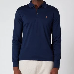 Image of Polo Ralph Lauren Mens Interlock Long Sleeve Polo Shirt - French Navy - S