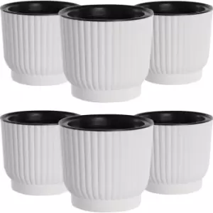Image of Self Watering Plant Pots - Set of 6 White - Pukkr