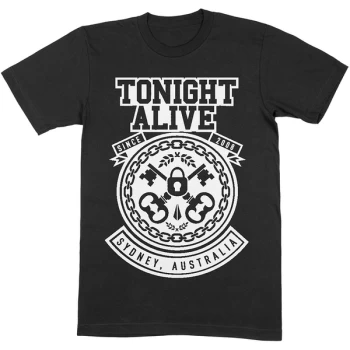Image of Tonight Alive - TA Keys Unisex Medium T-Shirt - Black