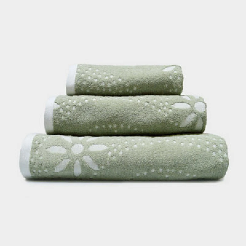 Image of Allure Bath Fashions Sculpted Floral Patterned Hand Towel - Sage Green