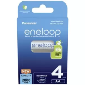 Image of Panasonic eneloop HR06 AA battery (rechargeable) NiMH 2000 mAh 1.2 V 4 pc(s)