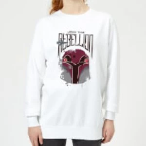 Image of Star Wars Rebels Rebellion Womens Sweatshirt - White - L