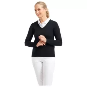 Image of Footjoy Wool V Neck Pullover Ladies - Blue