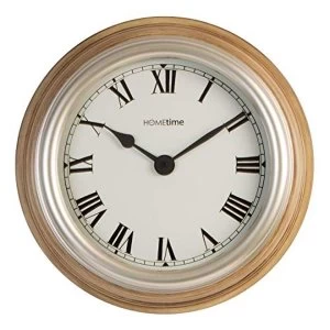 Image of Hometime Deep Case Wall Clock Arabic Dial - Brown 38cm