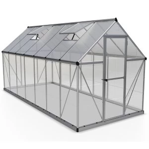 Image of Palram Hybrid Greenhouse 6 x 14 - Silver