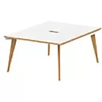 Image of dynamic Computer Desk Oslo OS2P12WHT White 1200 mm x 1600 mm x 730 mm