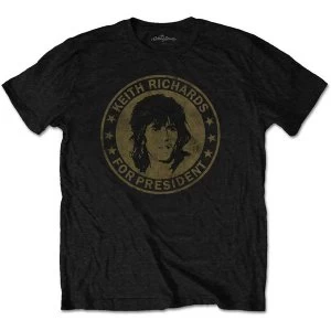 Image of The Rolling Stones - Keith for President Kids 9 - 10 Years T-Shirt - Black
