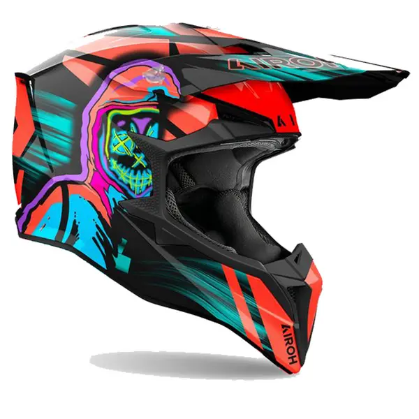 Image of Airoh Wraaap Cyber Orange Offroad Helmet L