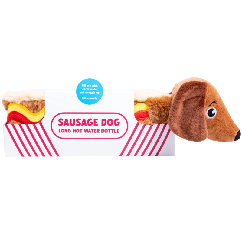 Image of Fizz Creations Sausage Dog Long Hot Water Bottle Multi unisex One Size