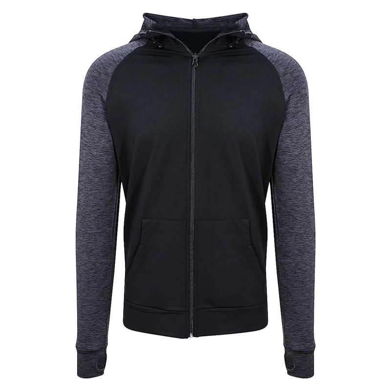 Image of AWDis AWDis Men Just Cool Contrast Zoodie in Black Size: Medium Black M Male 5055320144045