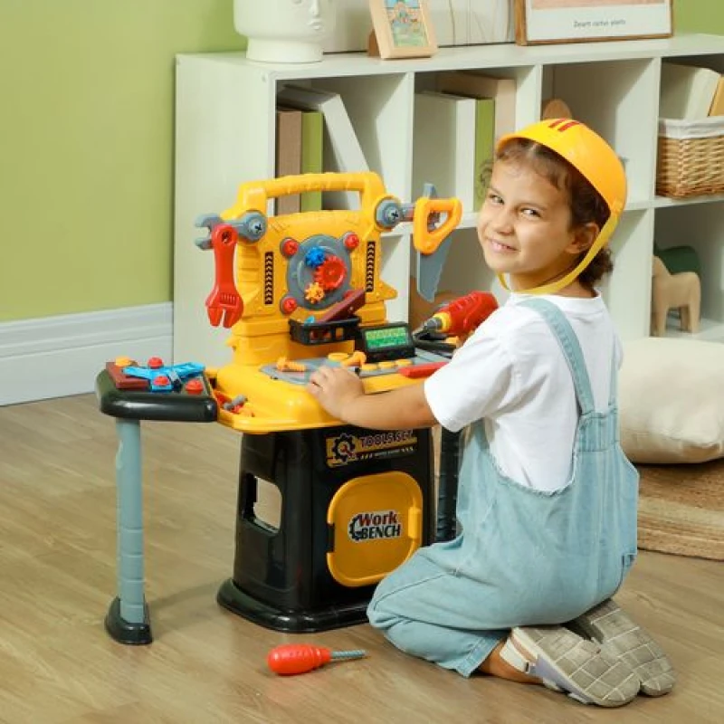 Image of AIYAPLAY 102Pcs Play Tools Toy with Electric Drill, Storage, Yellow - Aiyaplay 5061025077755