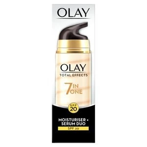 Image of Olay Total Effects 7in1 Moisturiser + Serum Duo SPF20 40ml