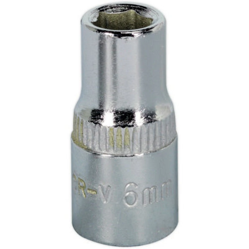 Image of Loops 6mm Forged Steel Drive Socket - 1/4" Square Drive - Polished Chrome Vanadium Metallics