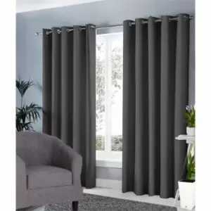 Image of Ground Level Groundlevel Blackout Curtains Charcoal 46X72