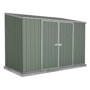Image of Absco 10x5ft Space Saver Metal Pent Shed - Green