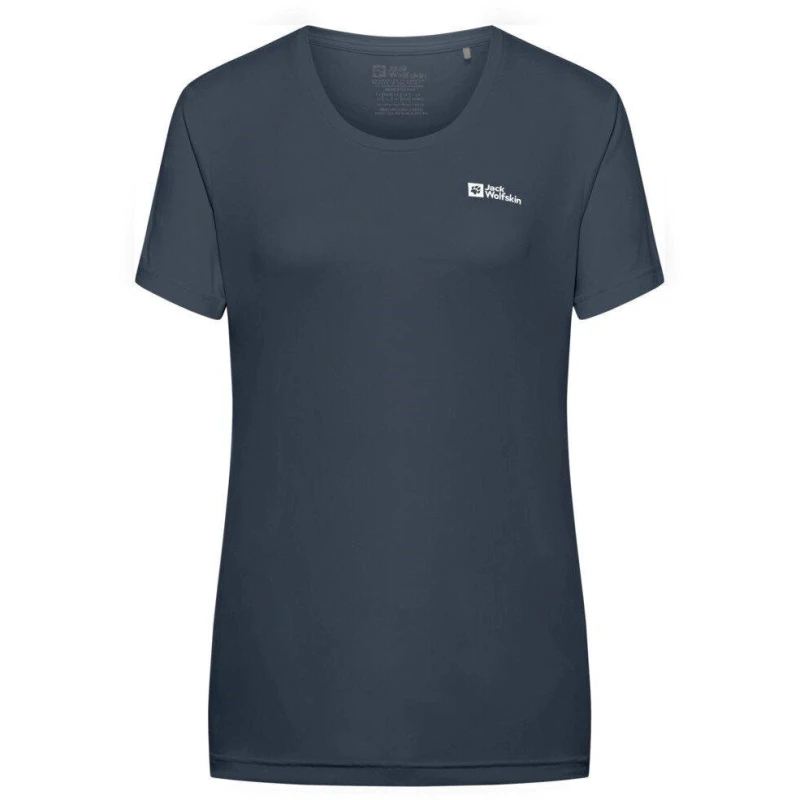 Image of Jack Wolfskin Womens JW Tech Regular Fit T-Shirt Midnight Sky female 10 (S)