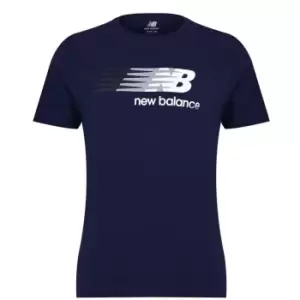 Image of New Balance Flying Logo T Shirt Mens - Blue