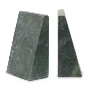 Image of Interiors by PH Set Of Two Green Marble Bookends