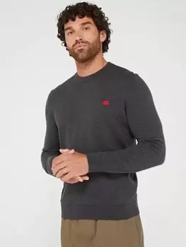 Image of HUGO San Cassius-c1 Jumper, Dark Grey, Size S, Men