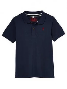 Image of Joules Boys Woody Short Sleeve Polo Shirt - Navy, Size 1 Year