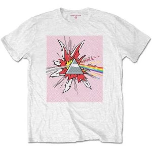 Image of Pink Floyd - Lichtenstein Prism Unisex Medium T-Shirt - White
