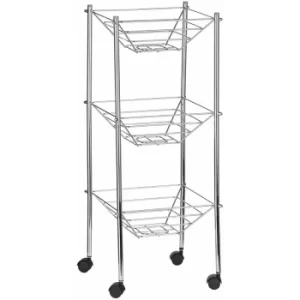 Image of Premier Housewares 3 Tier Storage Cart with Wheels