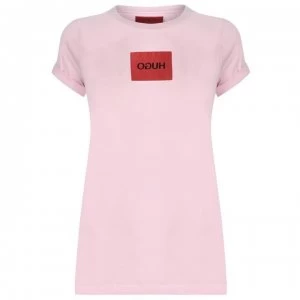 Image of Hugo Boss Dennja Logo T-Shirt Open Pink Size L Women