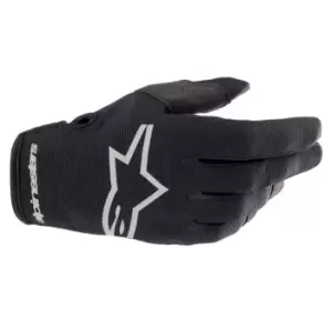 Image of Alpinestars Radar Black Brushed Silver Gloves M