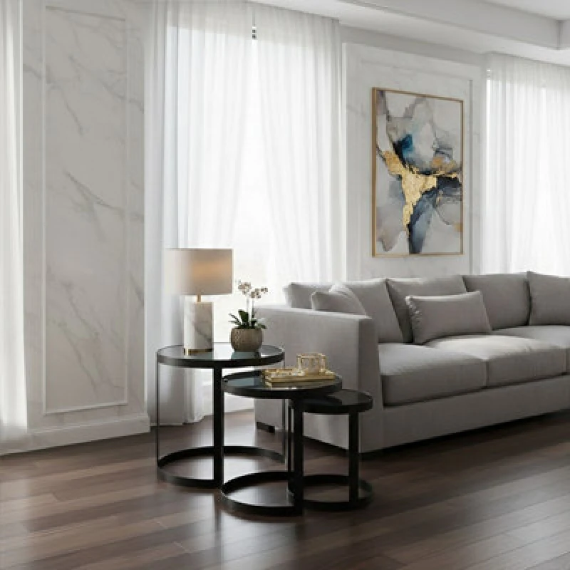 Image of Premier Housewares Set of 3 Sleek Nesting Tables, Metal and Glass Black Nesting Tables for Modern Living, Round Nesting Tables Black