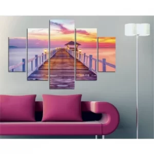 Image of ST185 Multicolor Decorative MDF Painting (5 Pieces)