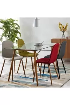 Image of Minimalista Modern Set Of 2 Kitchen Dining Chairs (Chairs Only)