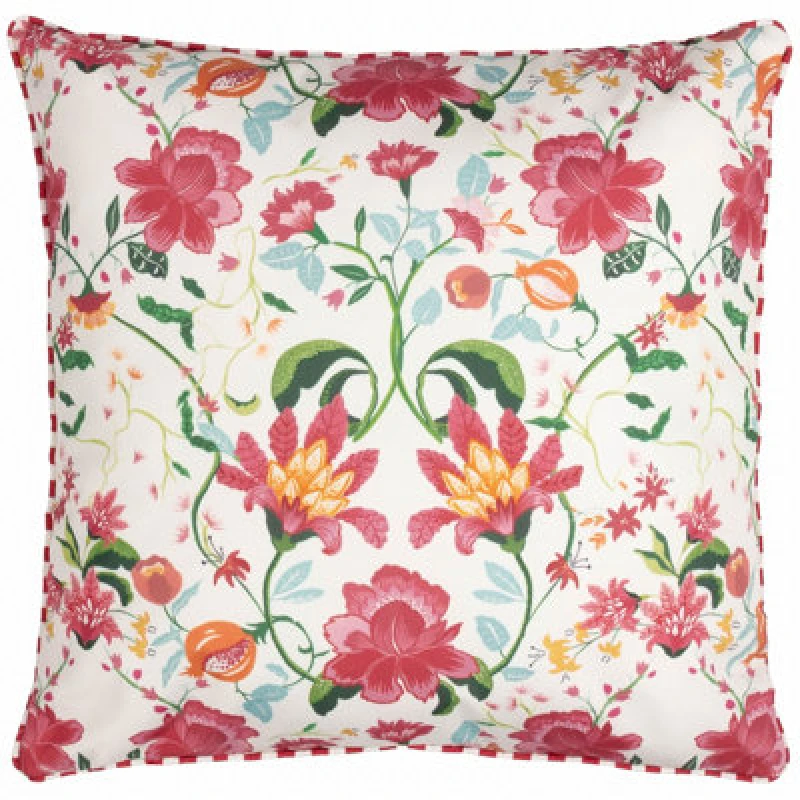 Image of Wylder Nature Claudia Floral Filled Outdoor Cushion Candy Red 45 X 45Cm, Red 5.03E+12