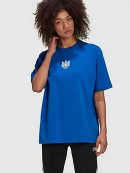 Image of Adidas Originals 3D Trefoil T-Shirt - Blue