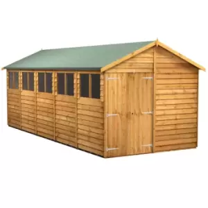 Image of Power 20x8 Overlap Apex Double Door Shed