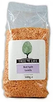 Image of Tree of Life Split Red Lentils - 500g x 6