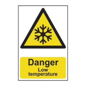 Image of Danger Low Temperature - PVC (200 x 300mm)