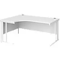 Image of Dams International Left Hand Ergonomic Desk MCM16ELWHWH 1,600 x 1,200 x 725 mm