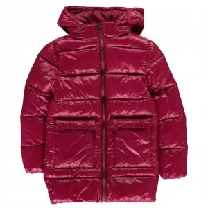 Image of Everlast Long Bubble Jacket Junior Girls - Sangria