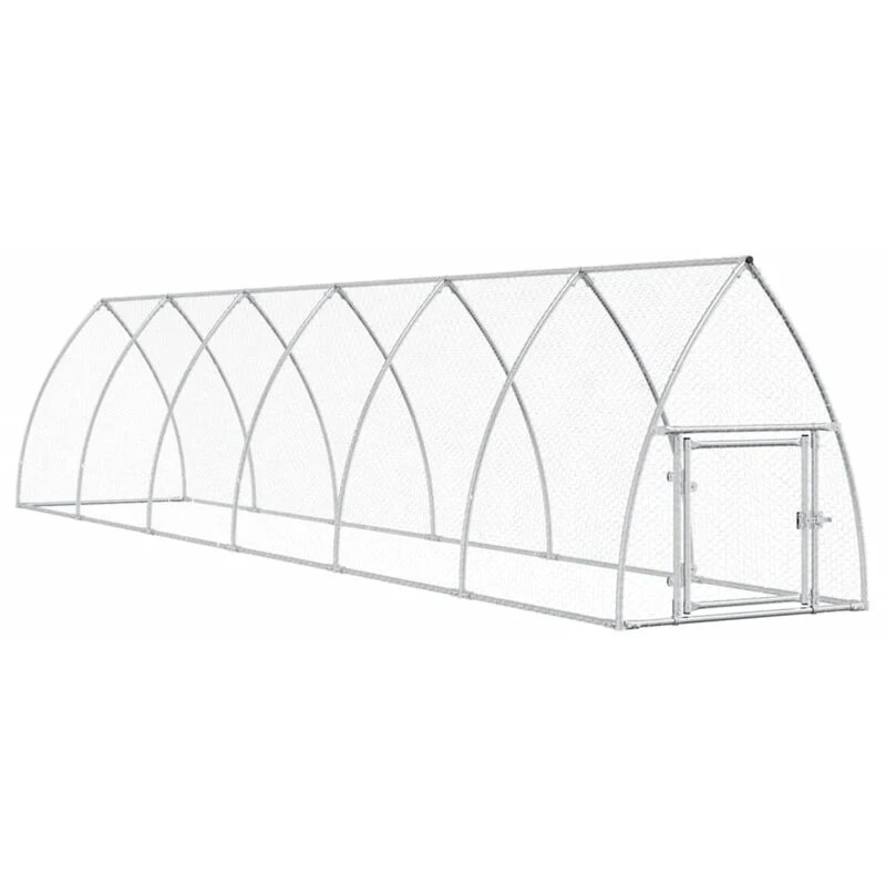 Image of VIDAXL Chicken Cage Silver 600x105x120cm Galvanised Steel Vidaxl 8721012410404