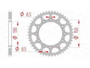 Image of AFAM Steel Standard Rear Sprocket 12323 - 520