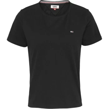 Image of Tommy Jeans Slim Crew Neck T Shirt - Black