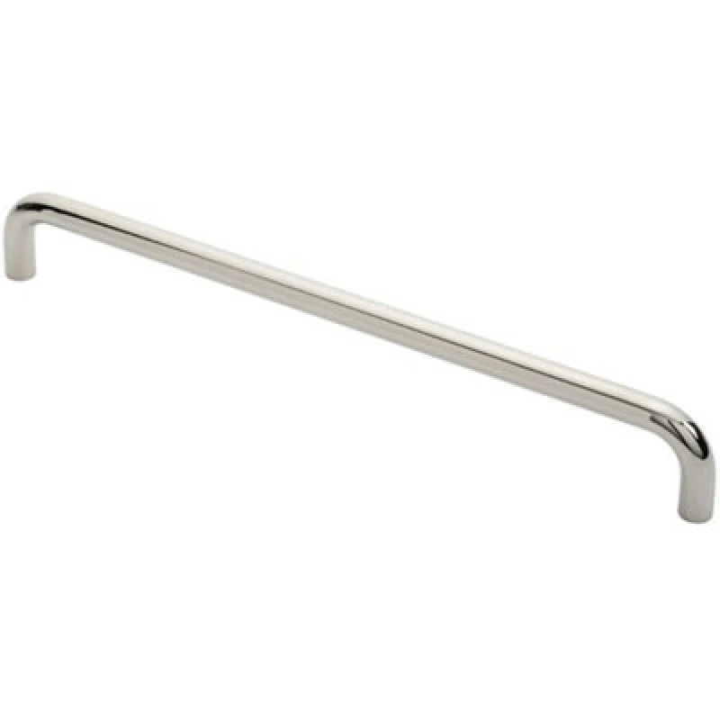 Image of Loops Round D Bar Pull Handle 469 x 19mm 450mm Fixing Centres Bright Steel Metallics unisex