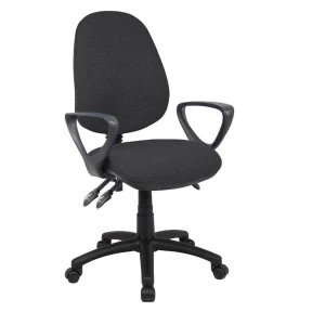 Image of Dams Vantage Three-Lever Fixed-Arm Chair - Black