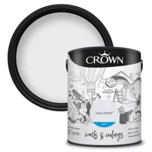 Image of Crown Standard Matt Emulsion Clay White - 5L