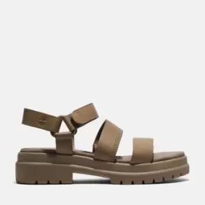 Image of Timberland London Vibe Ankle-strap Sandal For Her In Light Brown Beige, Size 7