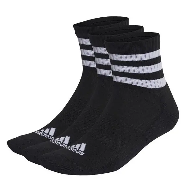 Image of adidas 3-Stripes Cushioned Sportswear Socks 3 Pairs Womens - Black 4 -8