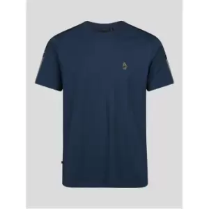 Image of Luke Sport Hail Colour Block T-Shirt - Blue