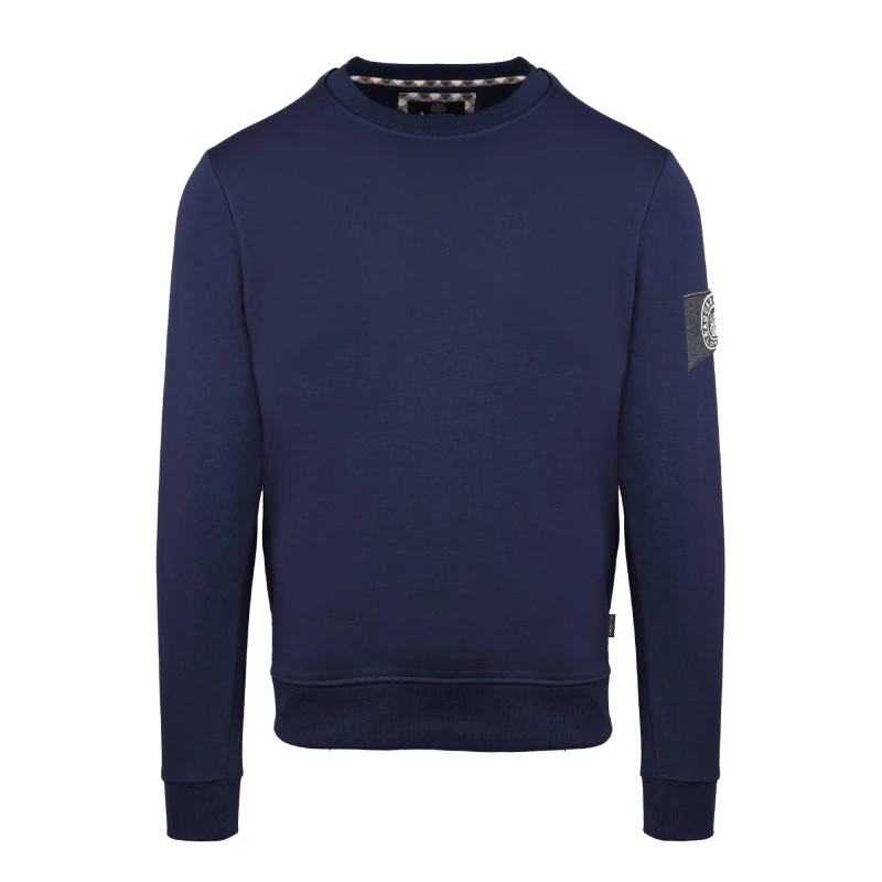 Image of Aquascutum Aquascutum Roundnk S Navy male Small